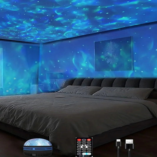 Transformez votre chambre en un univers magique avec ce projecteur Galaxy. Ses effets lumineux d’ondes d’eau et de ciel étoilé créent une ambiance unique, idéale pour se détendre, rêver ou animer vos soirées.